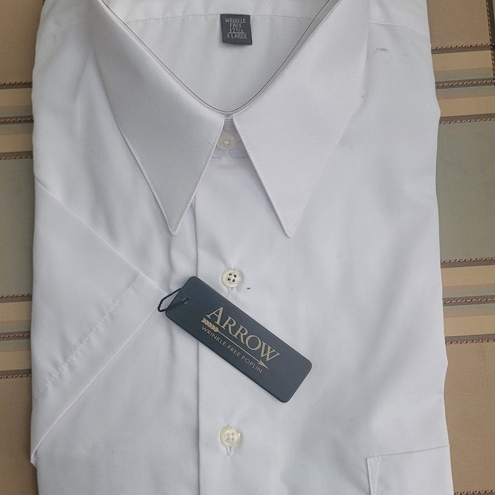 Arrow White Dress Shirt with Point Collar - Picture 4 of 4